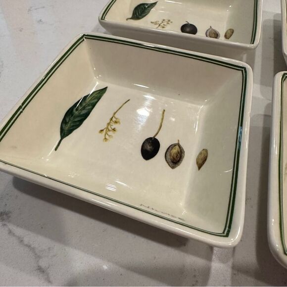 William Sonoma | four (4)  olive bowls trays serving botanical olive collection - Picture 5 of 8